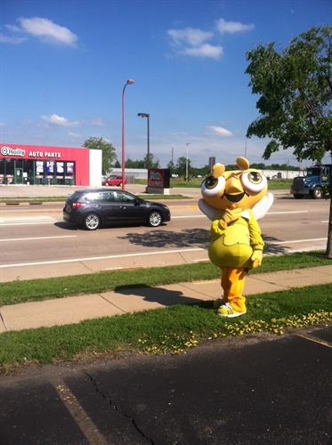 Meet Buford, our mascot at events around Sauk County