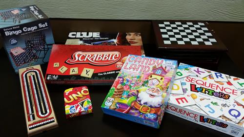 Games available to play at the bakery