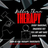 Therapy Thursday at Disorderly Conduct Rage Rooms!