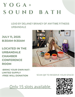 Anytime Fitness Urbandale Presents: Yoga and Sound Bath with Delaney