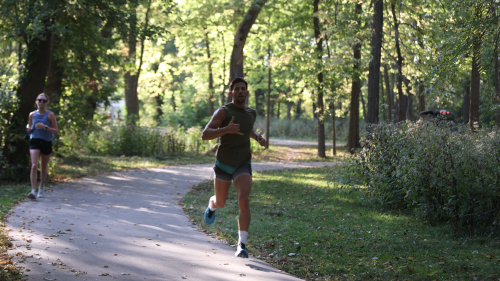 Man runing at Walker Johnston Park, Trail Run for the Badge 2023