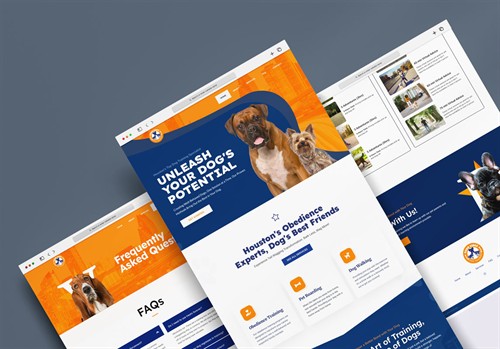 Website created for Houston-area dog trainer. 