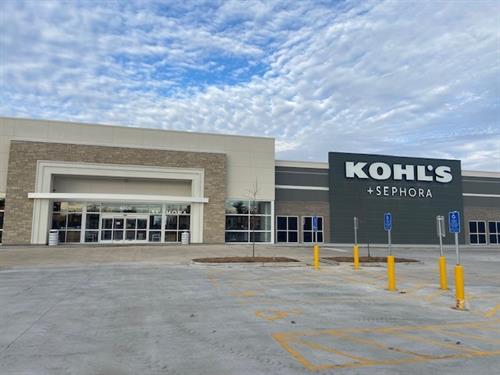 Construction almost complete for the new Kohl's and Sephora store