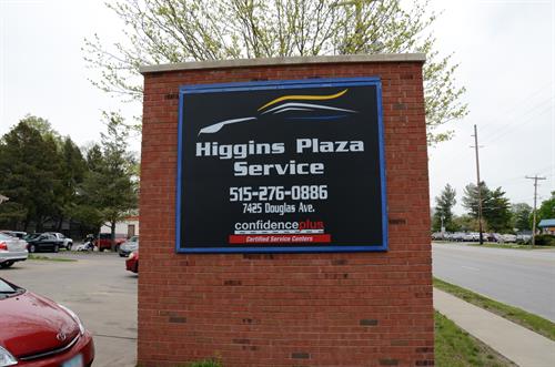 Monument sign on Douglas Ave