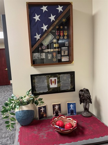 A corner dedicated to our service men and women, our first responders, and our country