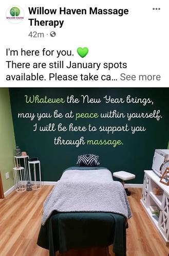 Sally Jane new massage therapist 