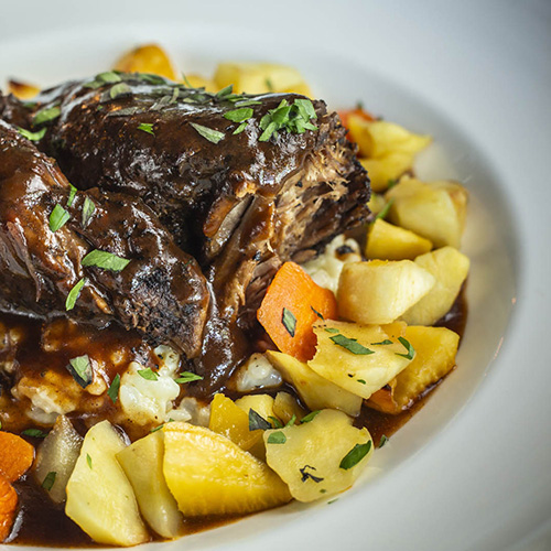 Braised Short Ribs served at Napa Kitchen & Bar in Westerville, Ohio.