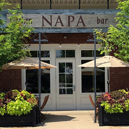 Exterior of Napa Kitchen & Bar located at 925 N. State Street in Westerville, Ohio.