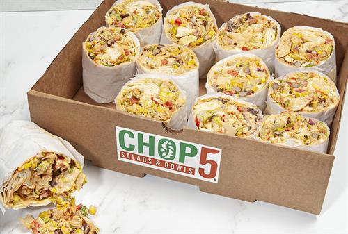 Tray of 12 half wraps - serves 8-10 Tray of 12 half wraps - serves 8-10