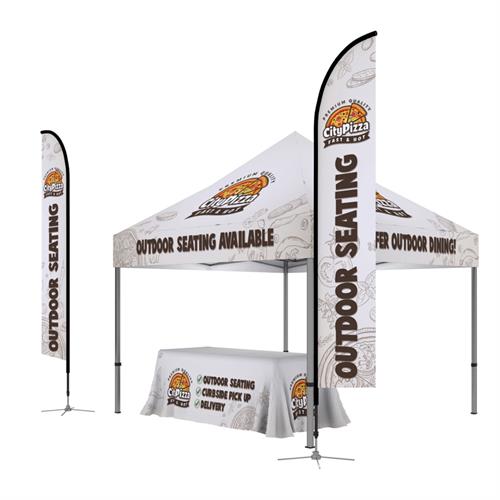 Outdoor Event Displays, Custom Tents, Flags and Table Covers