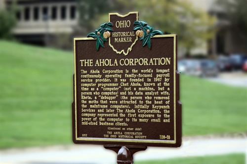 Ahola's Ohio Historical Marker