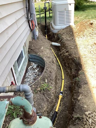 Gas line installation