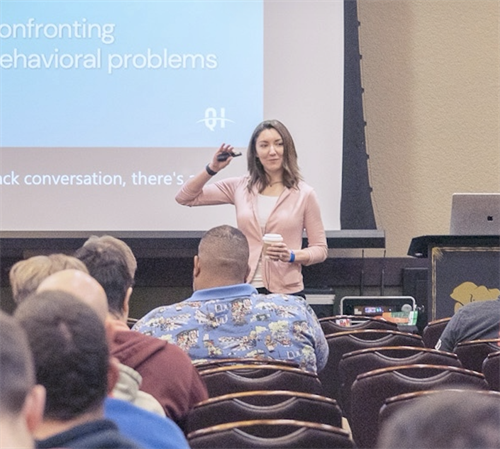 Presenting my conference session on Feedback to the audience at CodeMash 2026.