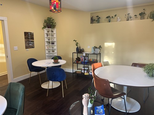 A lovely, quiet alternative to a coffee shop! Or rent this space for your next meeting or gathering. 