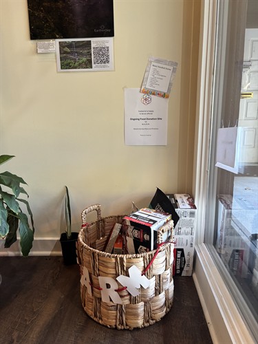 We are always collecting food drive items for WARM