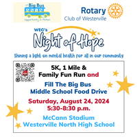 Westerville Education Challenge Night of Hope and Rotary Club of Westerville Fill The Big Bus Middle School Food Drive
