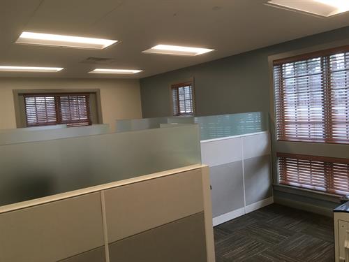 Wood Blinds-Office Setting