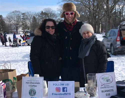 Serving hot chocolate at NYS' Winter Kite Festival 2019 Serving hot chocolate at NYS' Winter Kite Festival 2019