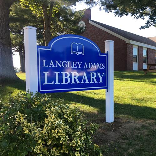 Langley Adams Library - Post & Panel Sign