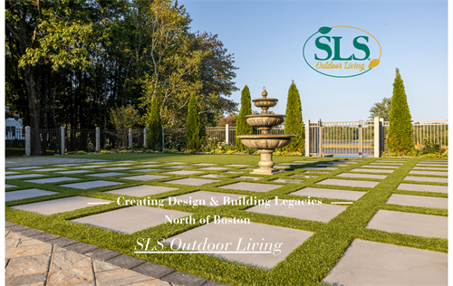 Poolside Pavers, Turf, Fountain