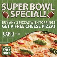 Super Bowl Special at Capri