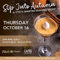 Sip Into Autumn Martini Making Class at Capri
