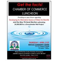 Chamber Luncheon - Developing an alternative source of water for Beeville