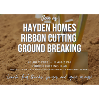 Ground Breaking- Hayden Homes- New Subdivision Kick Off