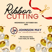 Ribbon Cutting - Johnson May Law Office - Open House and Intro of New Attorney