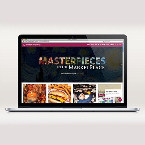 Masterpieces in the Marketplace brand and website design and build for PBID