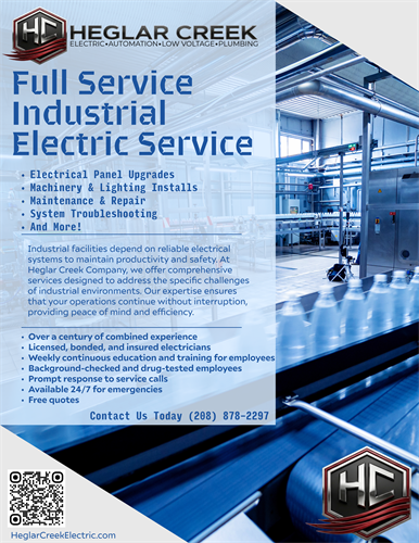 Industrial Services Contractor, Plumbing & Electric, Food Manufacturing & Agri Production