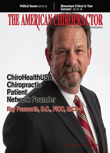 Have you received this month's issue of THE AMERICAN CHIROPRACTOR? There is a wonderful interview with our founder and President Dr. Ray Foxworth! http://archive.theamericanchiropractor.com/20141001#!/46