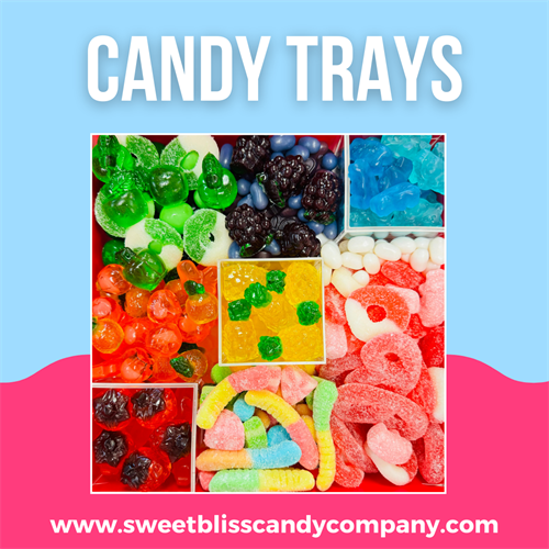 Our candy trays are meticulously crafted and boast a delightful balance of sweet and sour flavors, culminating in an unforgettable sensory experience.