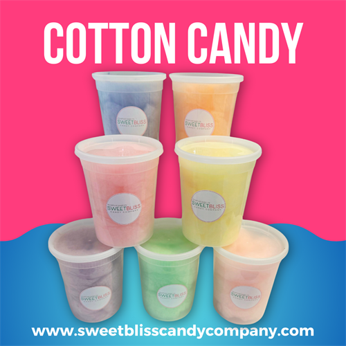 Indulge in pure bliss with our 32 ounce Cotton Candy Tub. Crafted with our secret, gourmet recipe, each fluffy bite is a cloud of flavor. Choose from seven irresistible flavors: Birthday Cake, Blue Raspberry, Grape, Lemonade, Sour Apple, Strawberry, and Watermelon.