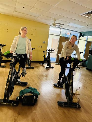 Try one of the Y's many group exercise classes, like Y-Cycle!