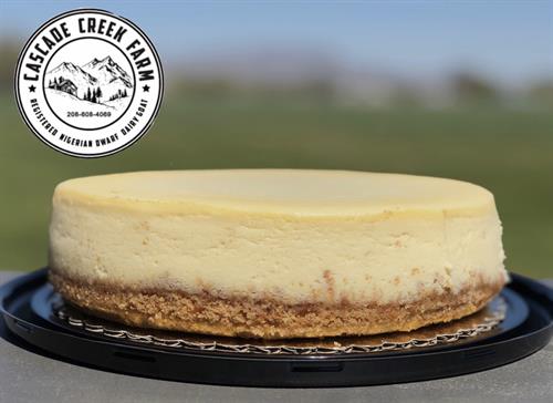 Cheesecake made with our Raw Goat’s Milk Chèvre 
