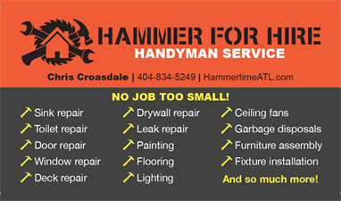 Hammer for Hire Handyman Service Hammer for Hire Handyman Service