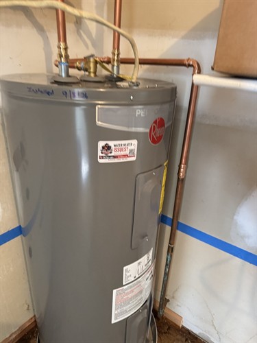 New Rheem water heater installed in Cartersville
