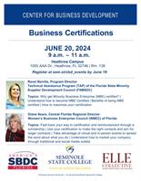 Business Certifications Event