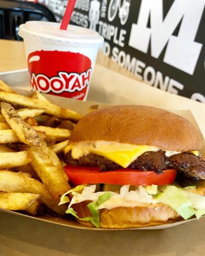 Whether it's dine-in or take-out, online, or app order...get your grub on with MOOYAH!
