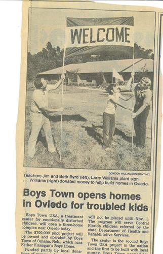 Grand 1986 Opening of the Demetree Campus for Boys Town Central Florida