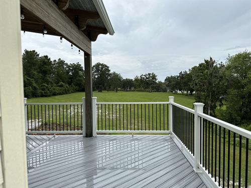 Deck view from side of building