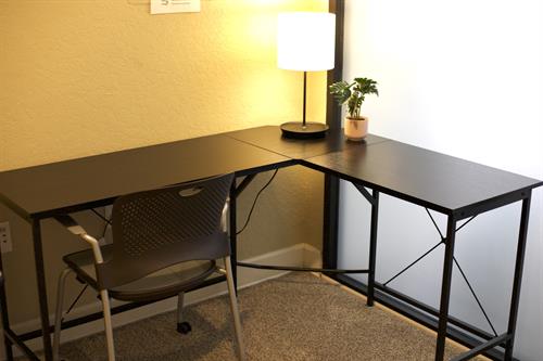 Private office can be used for 1:1 meetings with colleague or client. Also, great for a quiet space to get your work done.