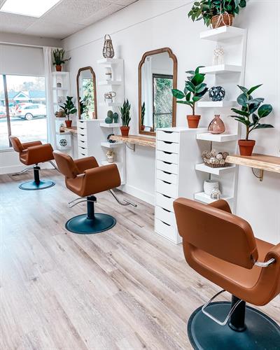 Interior remodel of a hair salon