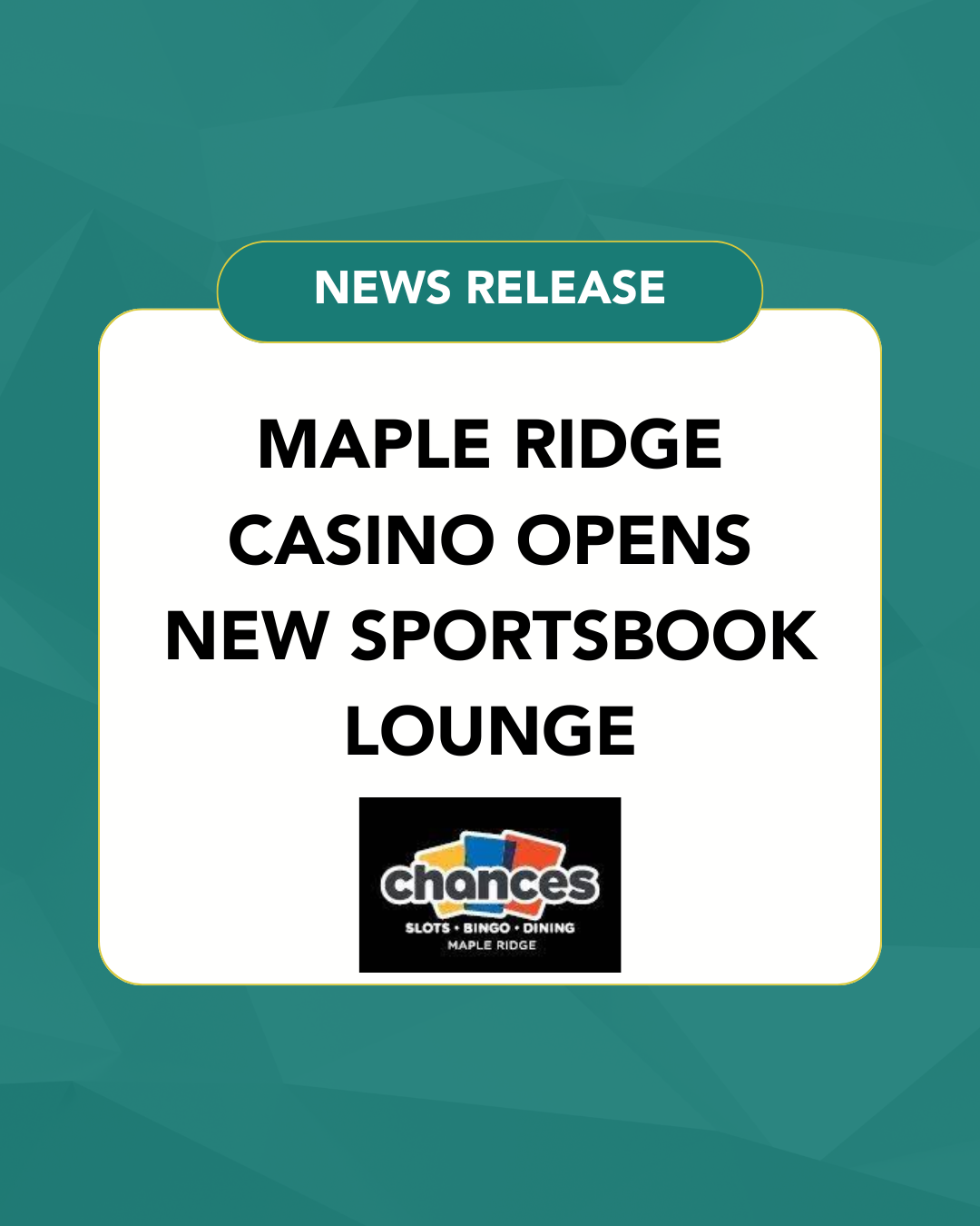 Image for Maple Ridge Casino Unveils New Sportsbook Lounge, Bringing Game-Day Excitement to the Community