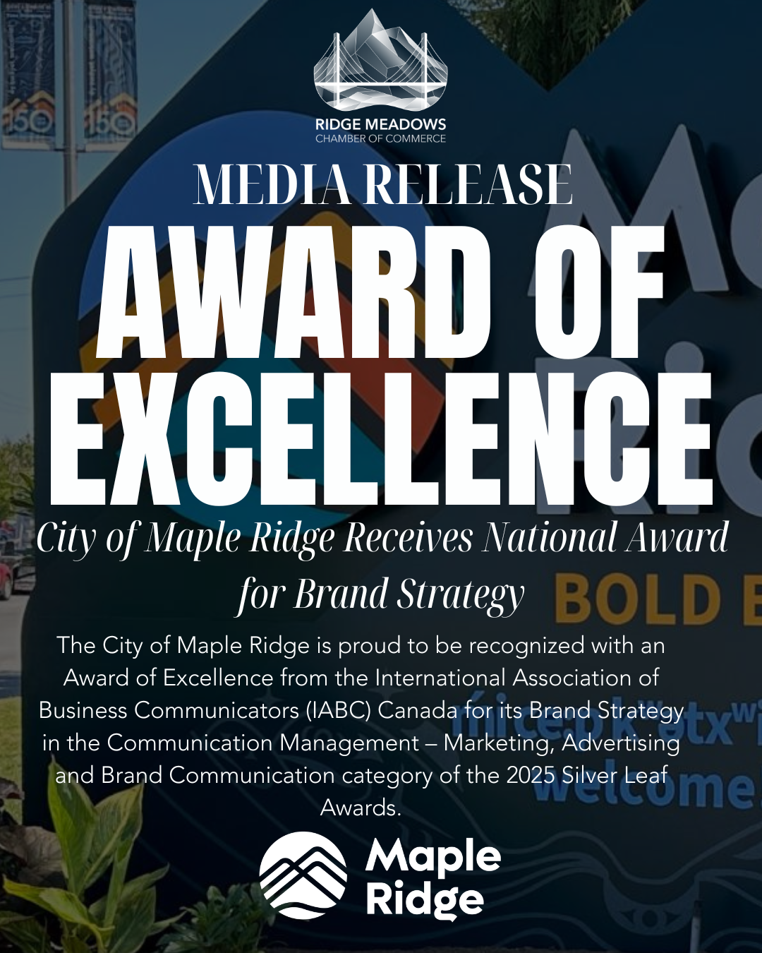 Image for City of Maple Ridge Receives National Award of Excellence for Brand Strategy