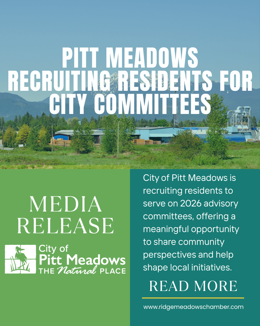Image for Pitt Meadows Recruiting Residents for City Committees