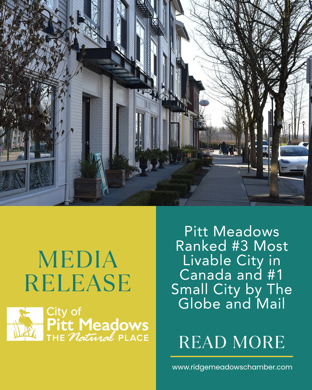 Image for Pitt Meadows Ranked #3 Most Livable City in Canada and #1 Small City by The Globe and Mail
