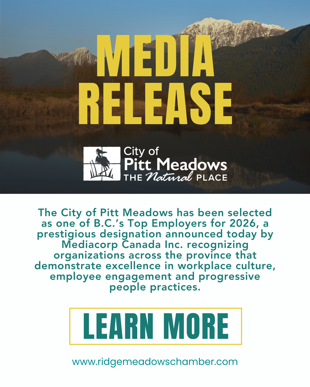 Image for City of Pitt Meadows Named One of B.C.’s Top Employers for 2026