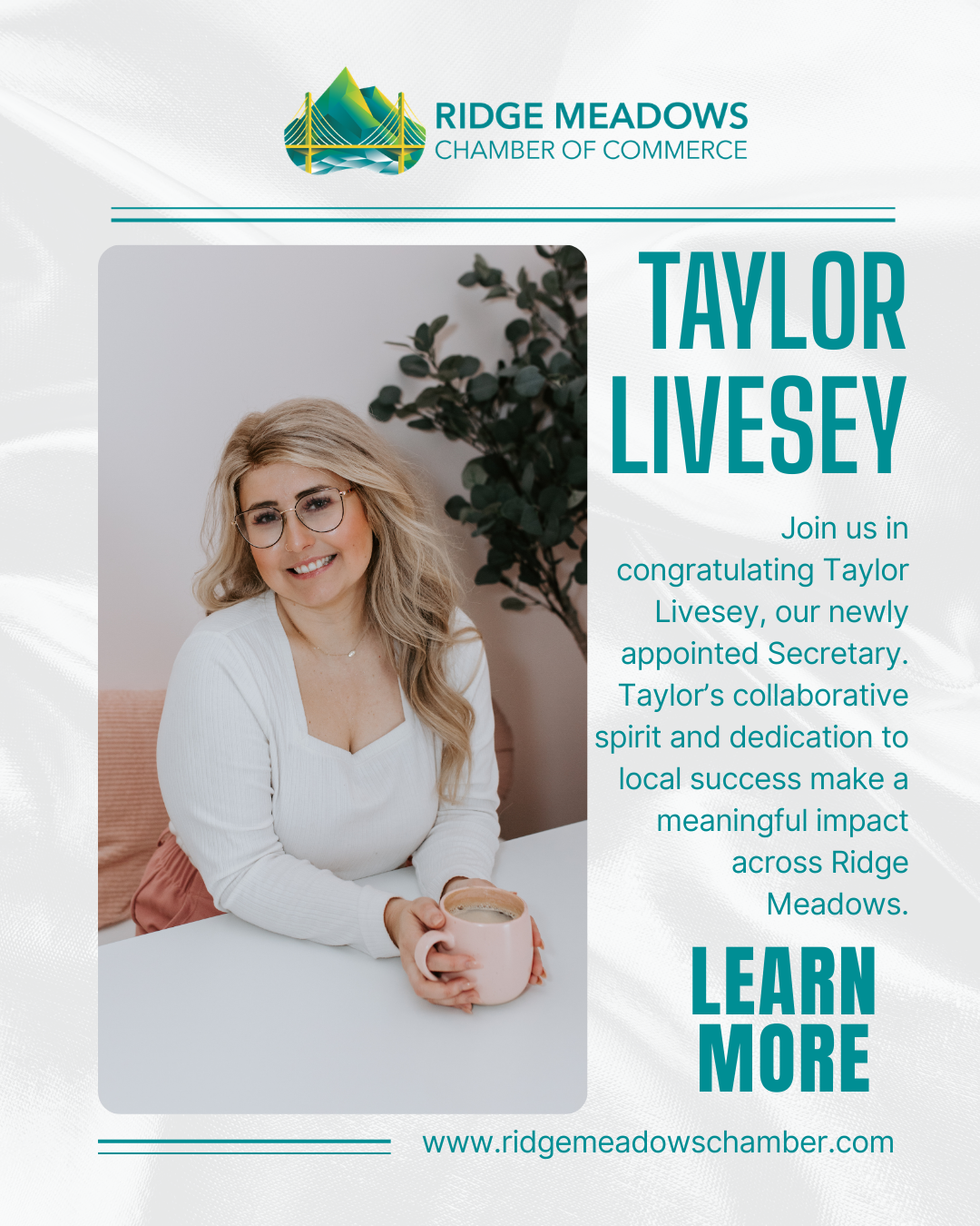 Image for Ridge Meadows Chamber of Commerce Announces Election of New Secretary, Taylor Livesey